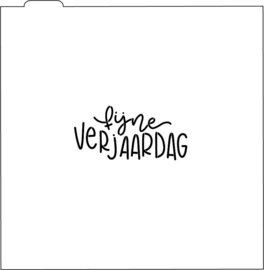 Fijne verjaardag cookie stencil