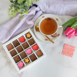 Bonbon stempel set & cookie cutters 9-delig doosje wit
