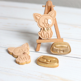 Chihuahua stempel  & cookie cutter - 2 delig