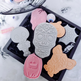 Skull stempel & cookie cutter - 2 delig