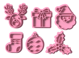 mini stempel kerst 2023 & cookie cutter - 2 delig / 12-delig