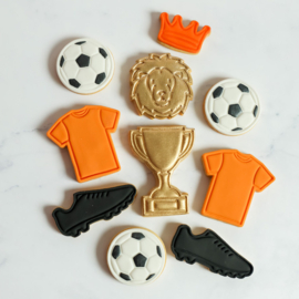 voetbal schoen stempel  & cookie cutter - 2 delig