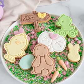 haasje omhoog kijken stempel & cookie cutter 2 delig