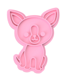 Chihuahua stempel  & cookie cutter - 2 delig