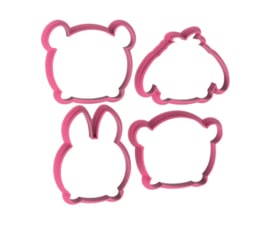 Tsum tsum beer 4 delig  cookie cutter & hulp stencil