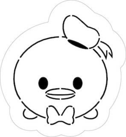 Tsum tsum duck 2 delig  cookie cutter & hulp stencil