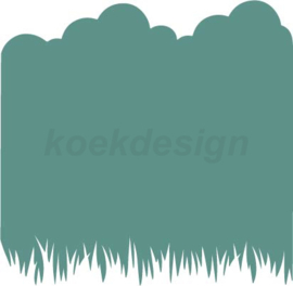 Gras & wolken  cookie stencil