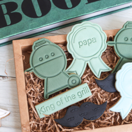 BBQ stempel  & cookie cutter - 2 delig