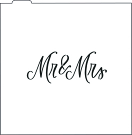 Mr & Mrs cookie stencil