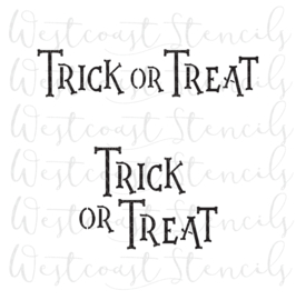 Trick or treat cookie stencil