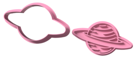planeet stempel  & cookie cutter - 2 delig