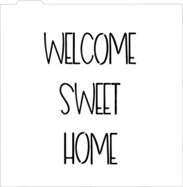 Welcome sweet home cookie stencil