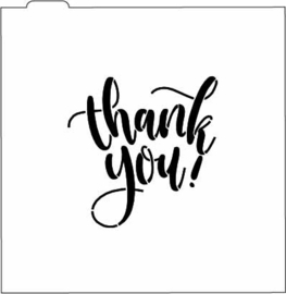 Thank you # cookie stencil & cutter 2 delige set