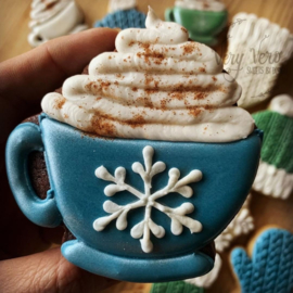 Koffie kop met toef cookie cutter