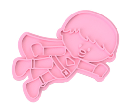 Super papa stempel  & cookie cutter - 2 delig