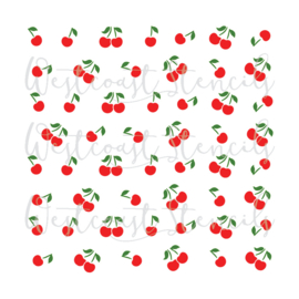 Cherry background - 2 part cookie stencil