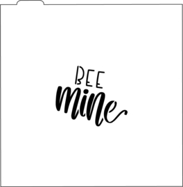 Bee mine cookie stencil