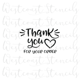 Thank you for your order  cookie stencil