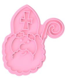 sint met staf stempel & cookie cutter 2 delig