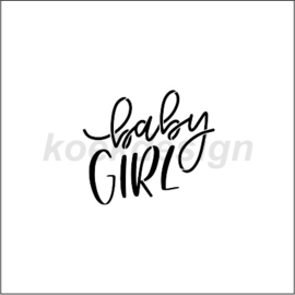 Baby girl cookie stencil