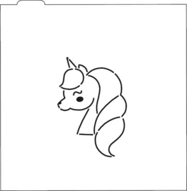Unicorn Kaley cookie cutter & hulp stencil
