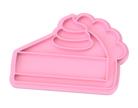 Taart puntje cookie stempel & cookie cutter 2 delig