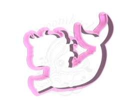 Mernicorn zwemmend cookie cutter