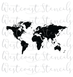 World map cookie stencil