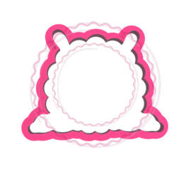 Lama liggend cookie cutter