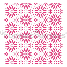 Winter Sky / Poinsettia Background Stencil