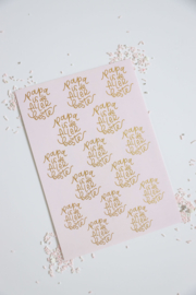 Stickers "PAPA IS DE ALLER BESTE" 15 stuks per vel