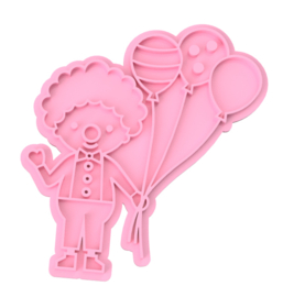 Clown stempel  & cookie cutter - 2 delig