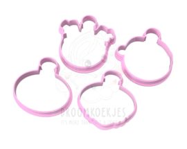 Kerstballen set doosje  4 delig cookie cutters