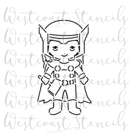 Kid Thor cookie stencil