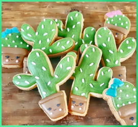 Bolcactus met strik   cookie cutter