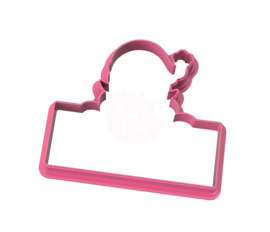 Kerstman # plaque cookie cutter & hulp stencil