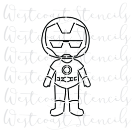Kid ironman stencil