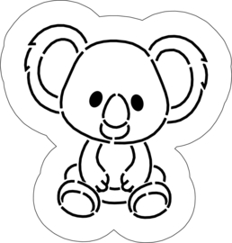 Koala cookie cutter & hulp stencil