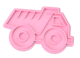 vracht auto stempel & cookie cutter - 2 delig