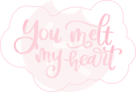 You melt my heart - cutter & stencil set