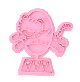 Tijger stempel  & cookie cutter - 2 delig