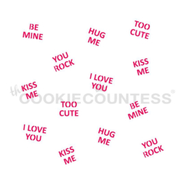 Mini Conversation Hearts ( 2 piece)