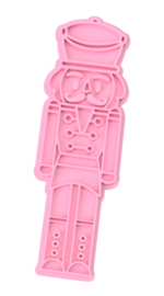 Nutcracker stempel & cookie cutter - handvat - 2 delig 15 cm