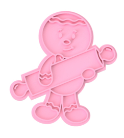 Ginger met deegroller & cookie cutter - 2 delig