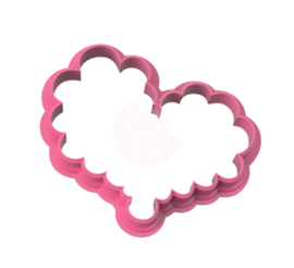 Bubble hart cookie cutter