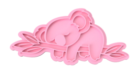 Koala op tak stempel  & cookie cutter - 2 delig