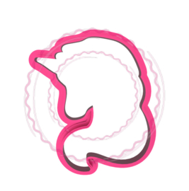 Unicorn Lola cookie cutter