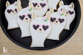Party lama  met bril cookie cutter & hulp stencil