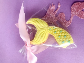 mermaid staart stempel & cookie cutter - 2 delig