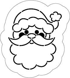 Kerstman # cookie cutter & hulp stencil